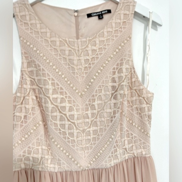 Gianni Bini Womens 8 Formal Dress Maxi Pink Sleeveless Sparkly Lacy Tulle Flowy - Picture 10 of 10